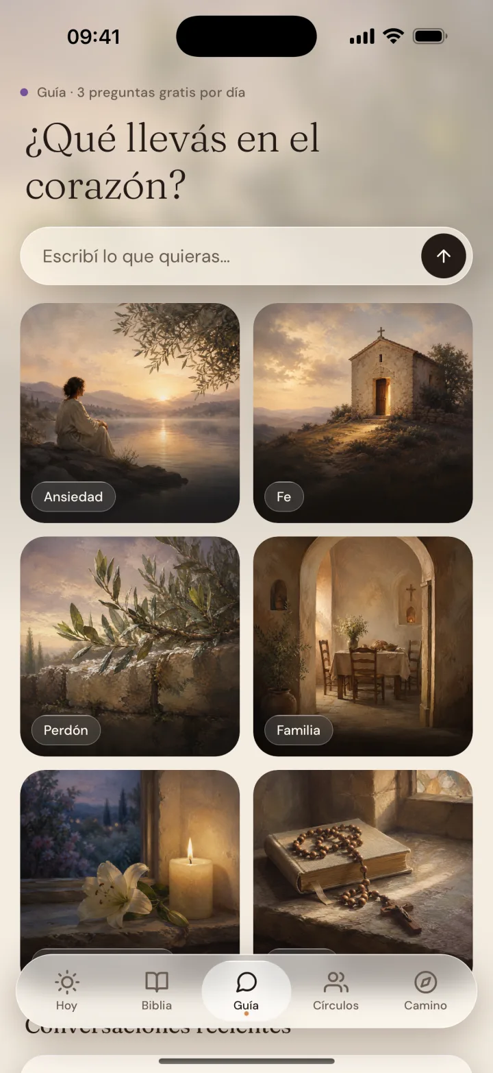 Conversación espiritual en la Guía de Alma