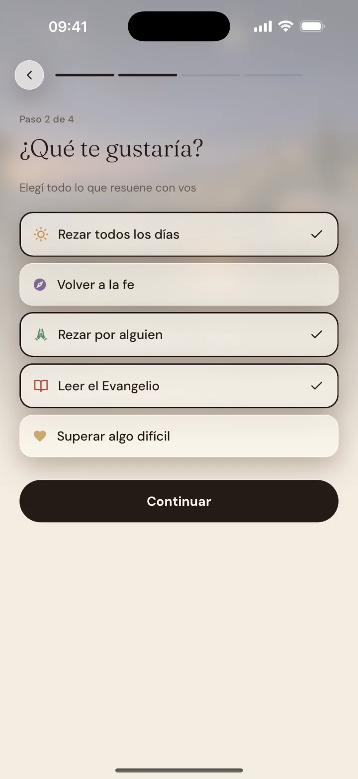 Intenciones de oración compartidas en Alma
